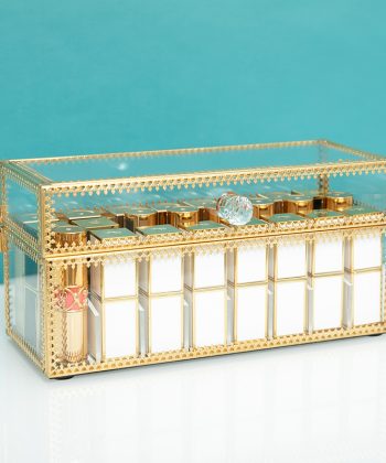 Metal - Glass Texture Dust - Proof Lipstick Organizer: Acrylic Set for Girls' Desktop Cosmetic Lipstick Arrangement