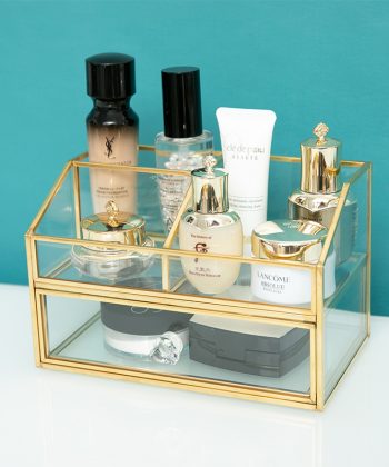 Transparent Glass Dust - Proof Nail Art & Makeup Organizer: Essential for Desktop and Vanity Skincare Organization