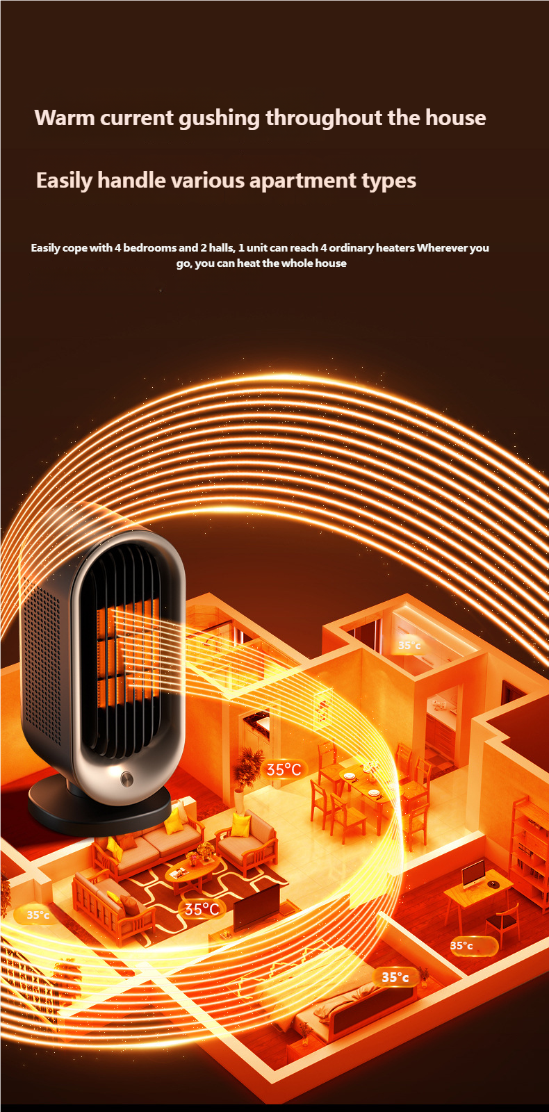 High-Power Home PTC Heater, Office Desktop Space Heater, Small Sun Warm Air Blower, Desktop Style – tydmall High-Power Home PTC Heater, Office Desktop Space Heater, Small Sun Warm Air Blower, Desktop Style tydmall