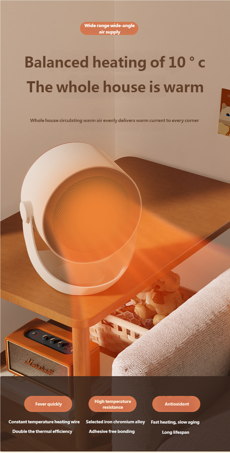 PTC heating desktop heater, small mini heater, portable home office electric heater – tydmall PTC heating desktop heater, small mini heater, portable home office electric heater tydmall