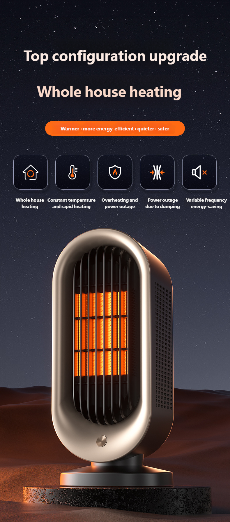 High-Power Home PTC Heater, Office Desktop Space Heater, Small Sun Warm Air Blower, Desktop Style – tydmall High-Power Home PTC Heater, Office Desktop Space Heater, Small Sun Warm Air Blower, Desktop Style tydmall