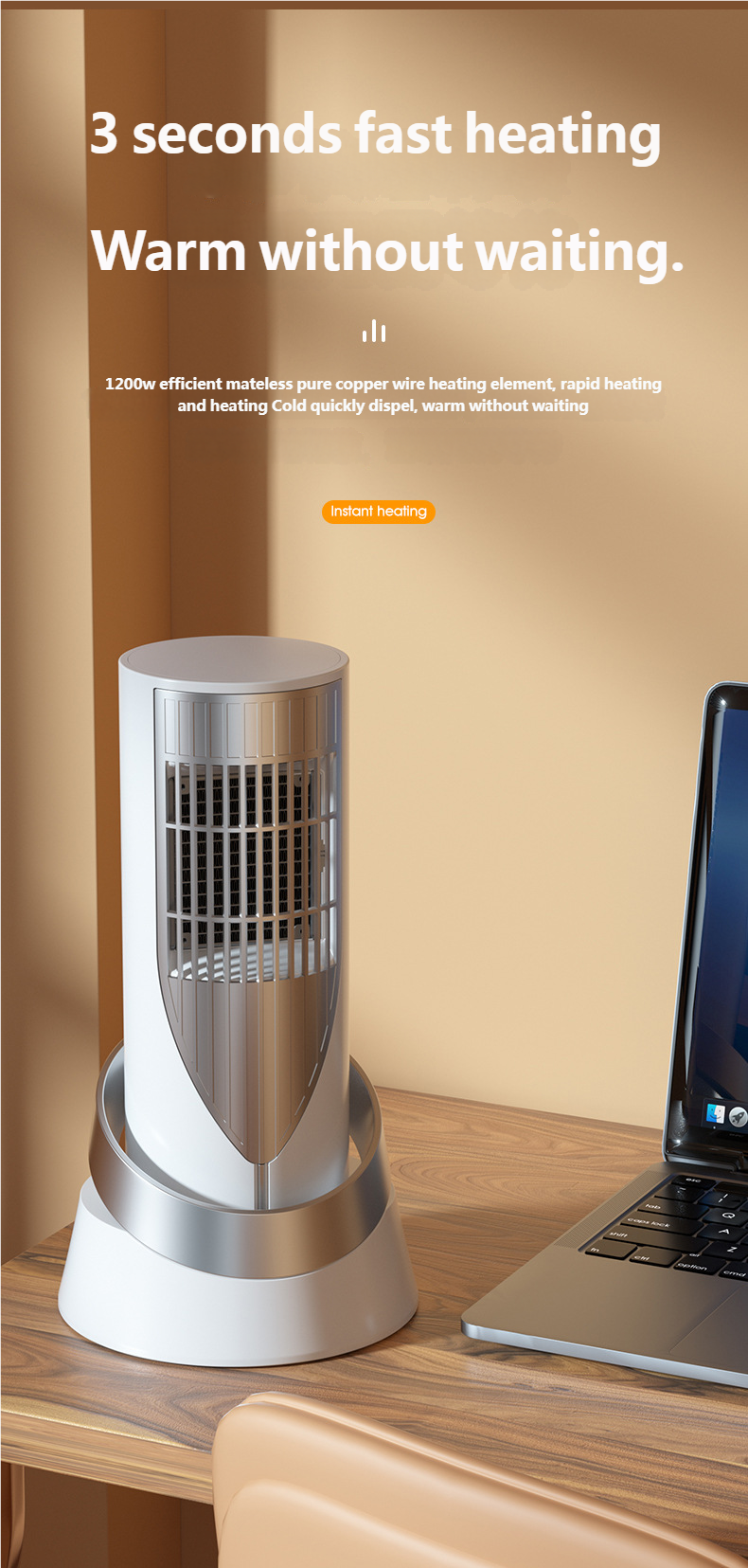 Desktop PTC Heating Mini Home Space Heater High-Power Electric Warm Air Blower – tydmall Desktop PTC Heating Mini Home Space Heater High-Power Electric Warm Air Blower tydmall